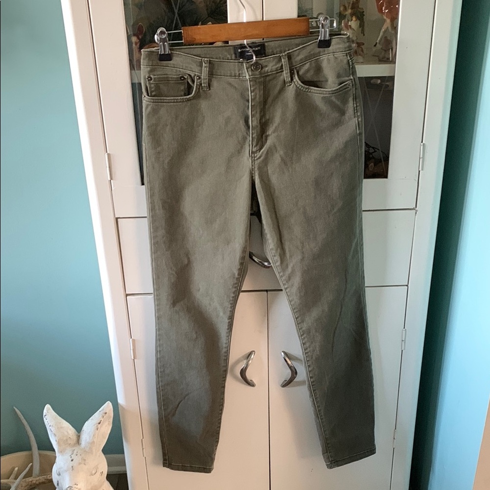 Banana Republic sz 8 Olive Green Denim Jeans nwt skinny